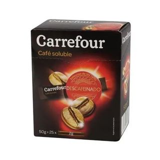 Café Soluble Descafeinado en Sobres Carrefour 25 Uds.