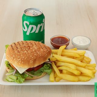 Menu 6 Burger , With Chiken 