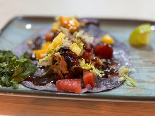 Taco Especial De Langostino Rebozado Con Coco