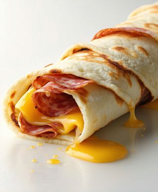 Clatite cu salam si cascaval