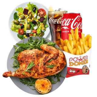  Medió Pollo asado+Patata+Ensalada 