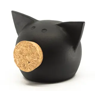 Pusculita ceramica Chalk Collection Small Black  S