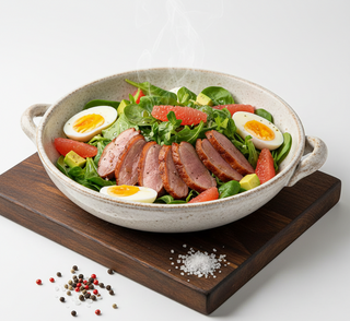 Insalata di petto d'anatra affumicato