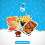 Plat Viande Hachée + Frites + Salade