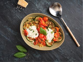Legumes Grelhados, Burrata e Pesto