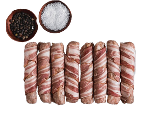 Rolovani ćevapi sa slaninom i sirom