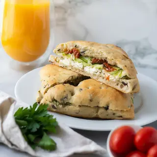 Focaccia + café