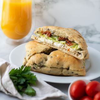 Focaccia + café