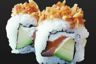 Salmón Con Queso Y Cebolla Crujiente (4 Pzs.)