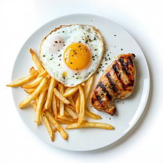 Plato de pollo con patatas