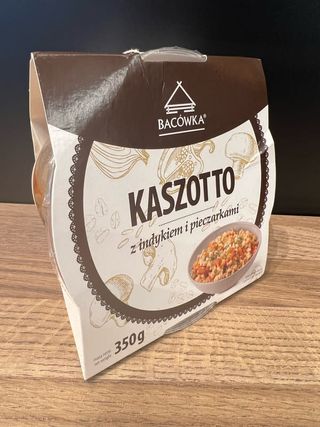 Kaszotto z indykiem i pieczarkami