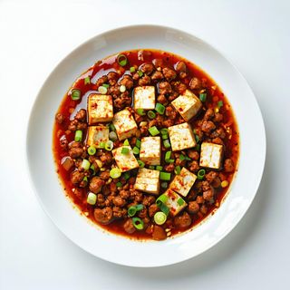 117. Taufu in salsa piccante con carne macinata