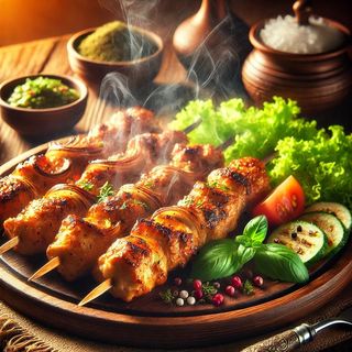 Шашлик курячій 300г (з гарніром)