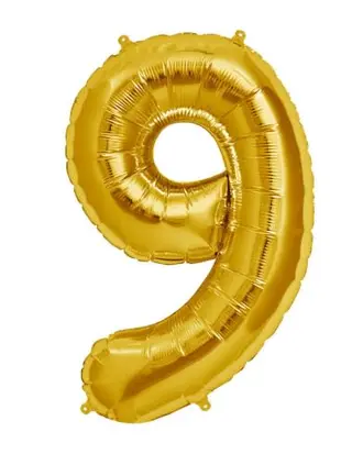 Balon cifra 9 cu heliu 