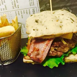 Hamburguesa Focaccia Sencilla