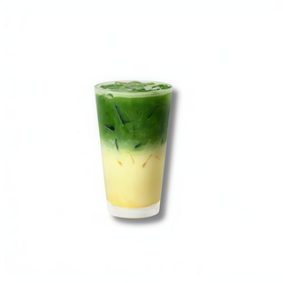 Iced Caramelised Banana Flavour Matcha Latte