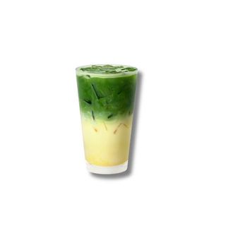 Iced Caramelised Banana Flavour Matcha Latte
