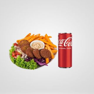 Menu piatto falafel vegetariano