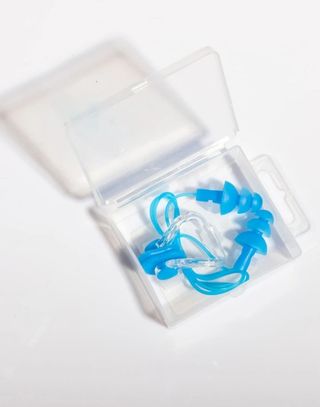 Ensemble Bouchon D'oreille Et Pince Nez Bleu