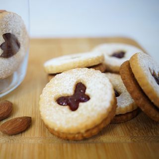 Linzer Cranberry Cookies