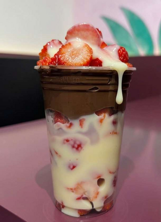 Morango, Chocolate e Leite Nido