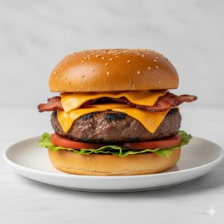 Hamburguesa de angus a la parrilla