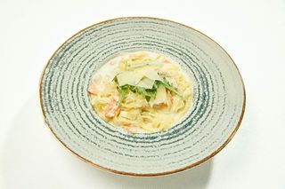 Tagliatelli cu somon fume