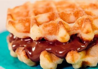 Waffles cu Nutella 