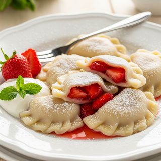 Pierogi z truskawką