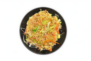 Massa Fina de Arroz com Vegetais e Ovo