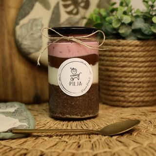 Čoko malina proteinski chia puding