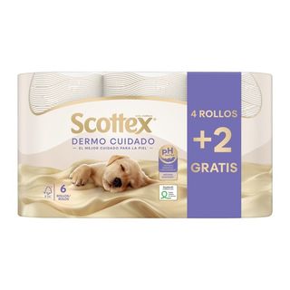 Papel Higiénico Dermo Cuidado Scottex 4+2 Uds.
