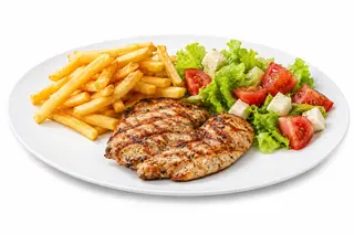 Chuleta A La Plancha con patatas fritas