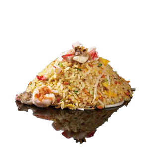 123. Riso saltato con frutti di mare