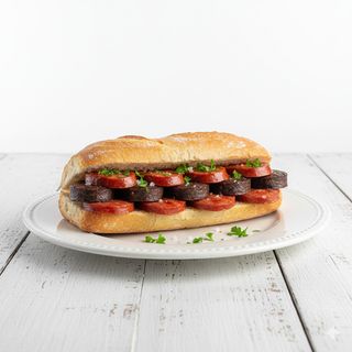 Bocadillo blanco y negro