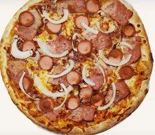 Pizza de frankfurt (24 cm.)
