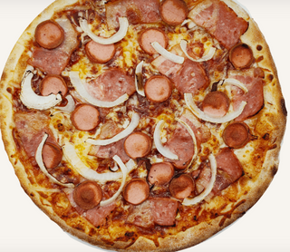 Pizza de frankfurt (24 cm.)