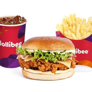 Menù Chicken Burger con Bacon e Formaggio 