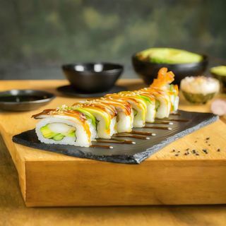 Uramaki ebiten y anguila