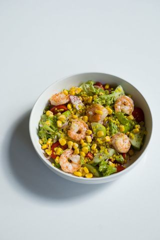 Salad with shrimps