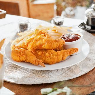 Talerz z polędwiczkami