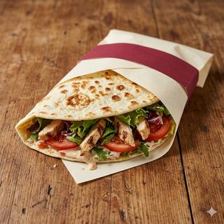 Piada pollo - pollo grigliato, insalata, pomodoro fresco e salsa
