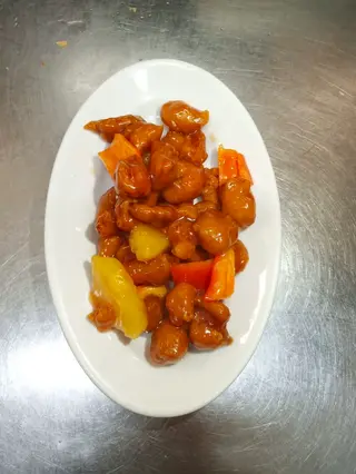 55. Pollo fritto in salsa agrodolce