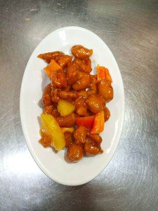 55. Pollo fritto in salsa agrodolce