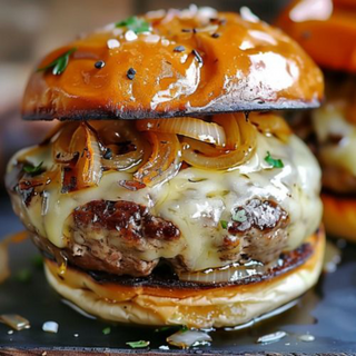 BURGER PIACERE ITALIANO (Gorgonzola si Branza topita)