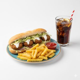 Menù panino falafel