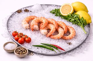 Gambon roșu de Argentina decorticat, ~150g, stare: decongelat