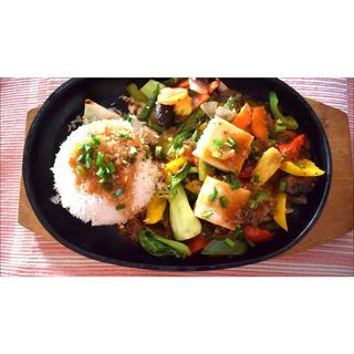 Sizzling Fried Vegetables