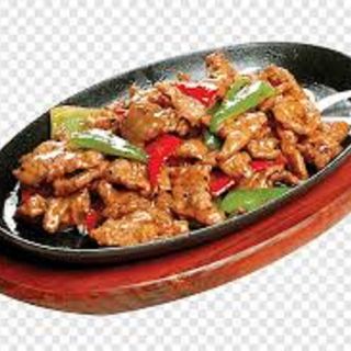 Chicken or beef sizzling iron