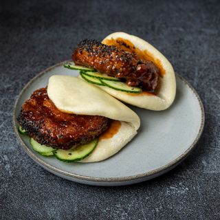 Katsu garlic eggplant Bao